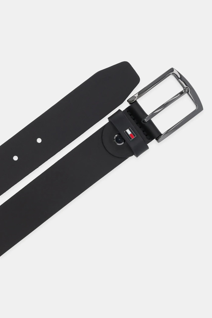 Кожаный ремень Tommy Hilfiger цвет чёрный AM0AM13576