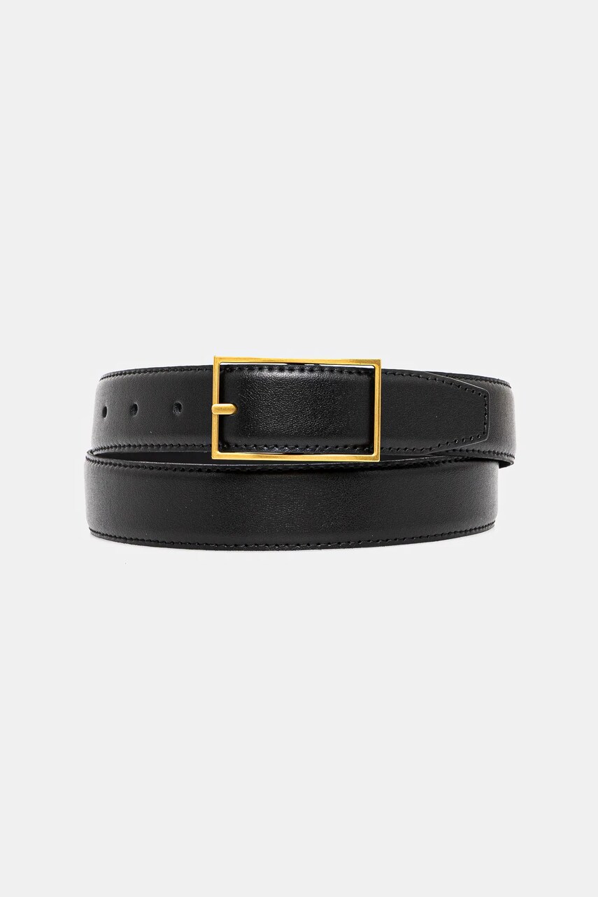 Levně Kožený pásek Calvin Klein pánský, černá barva, LV04D7014G