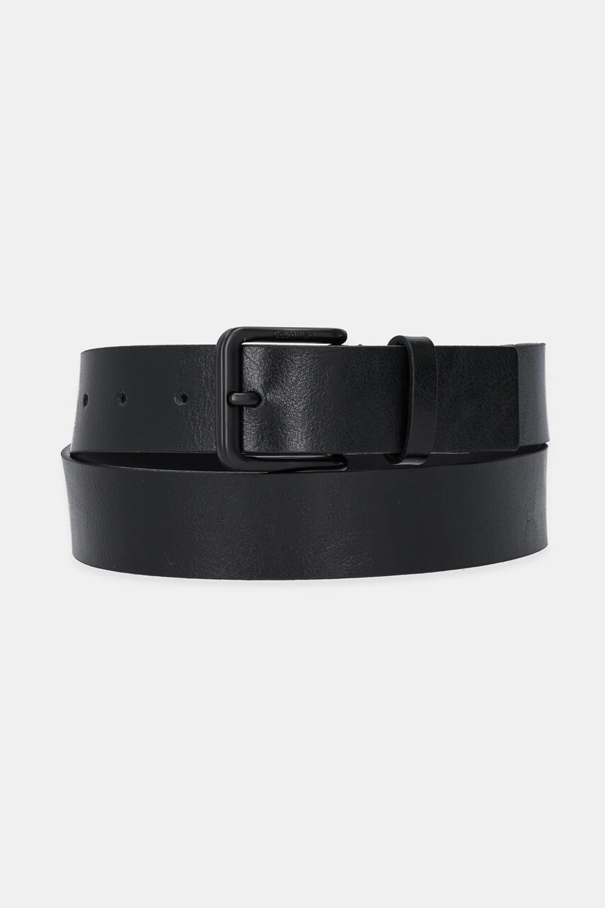 Levně Kožený pásek Calvin Klein pánský, černá barva, LV04G7032G