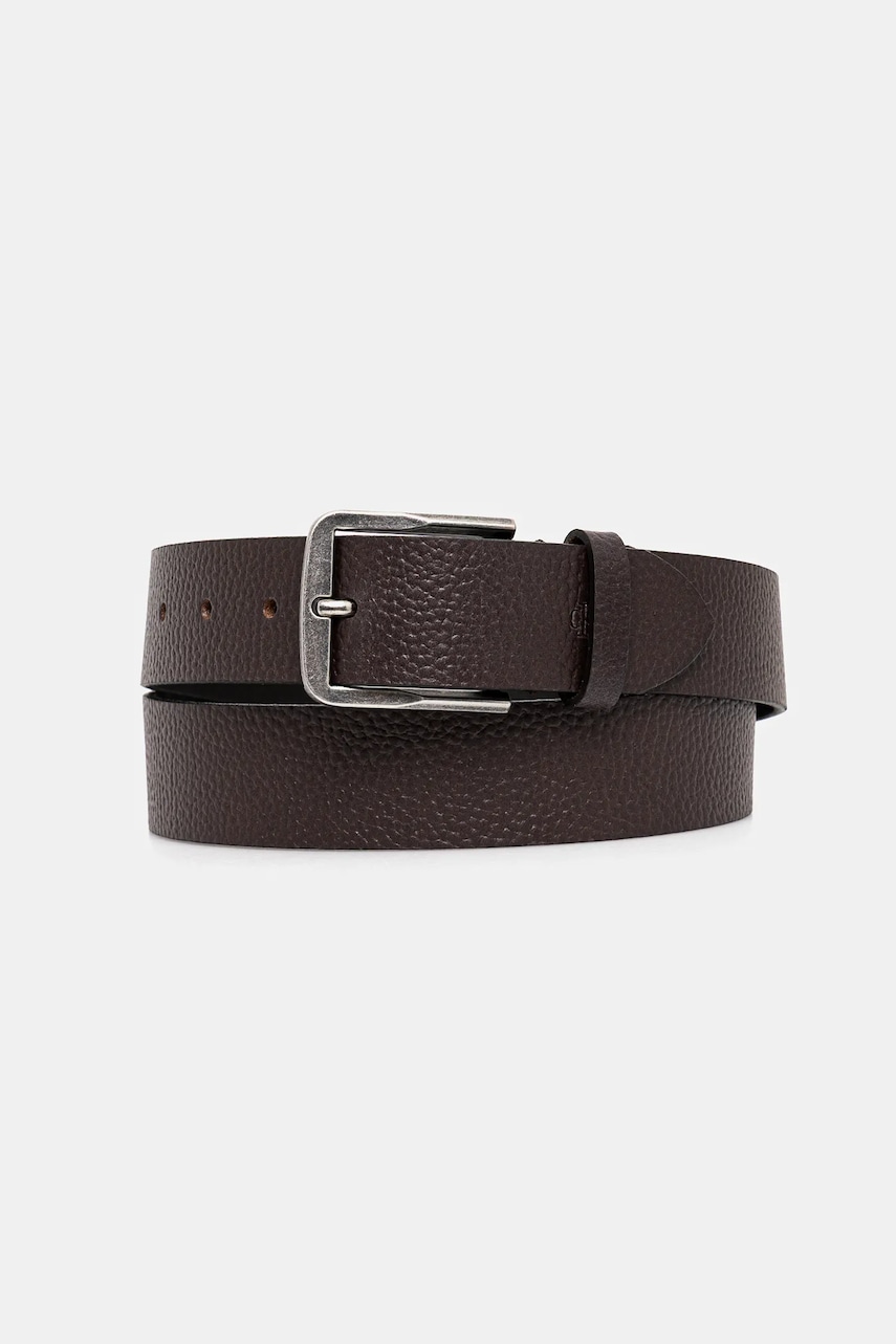 Levně Kožený pásek Calvin Klein pánský, hnědá barva, LV04G7022G