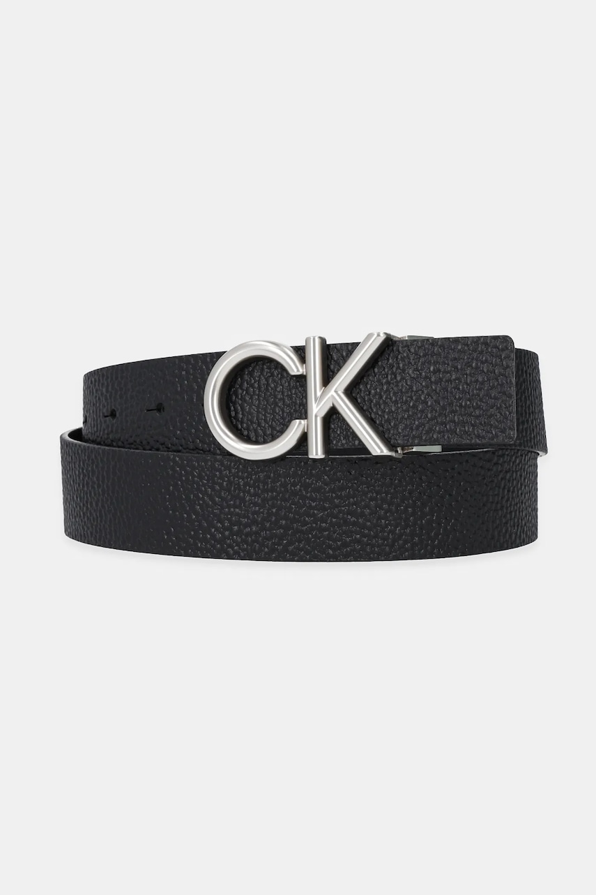 

Кожен колан с две лица Calvin Klein мъжки в черно LV04D7035G, Черен