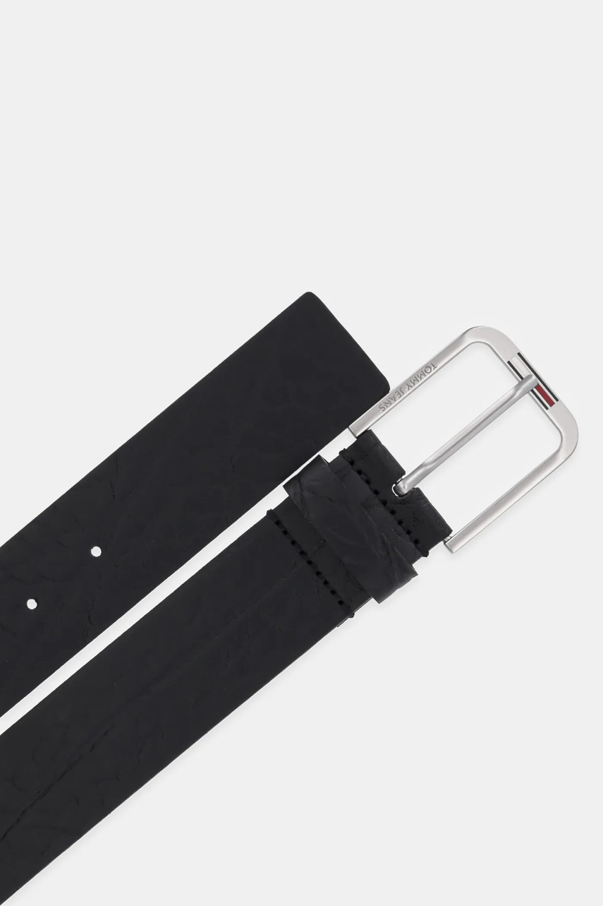 Кожаный ремень Tommy Jeans цвет чёрный AM0AM13413