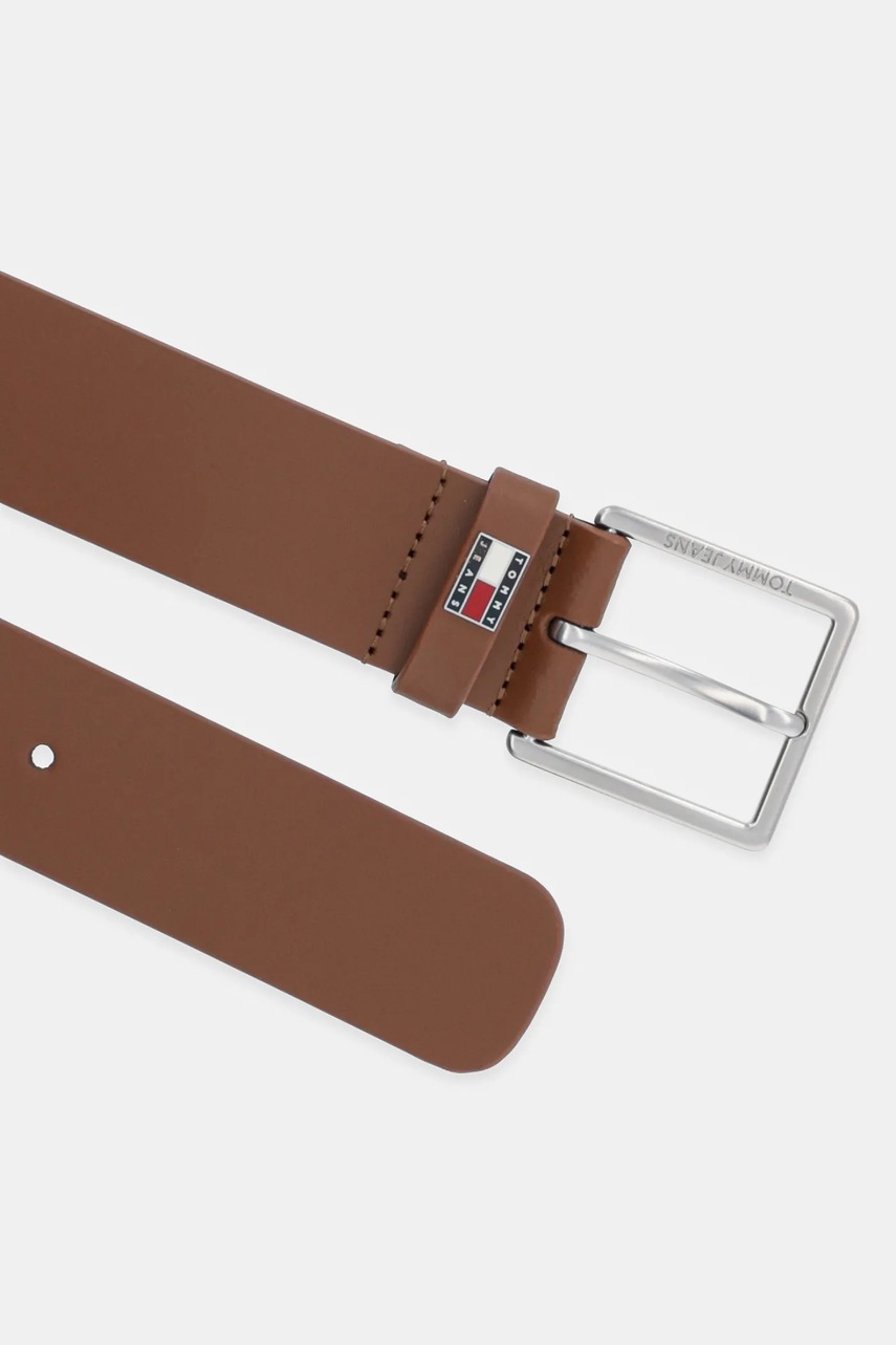 Кожаный ремень Tommy Jeans цвет коричневый AM0AM13416