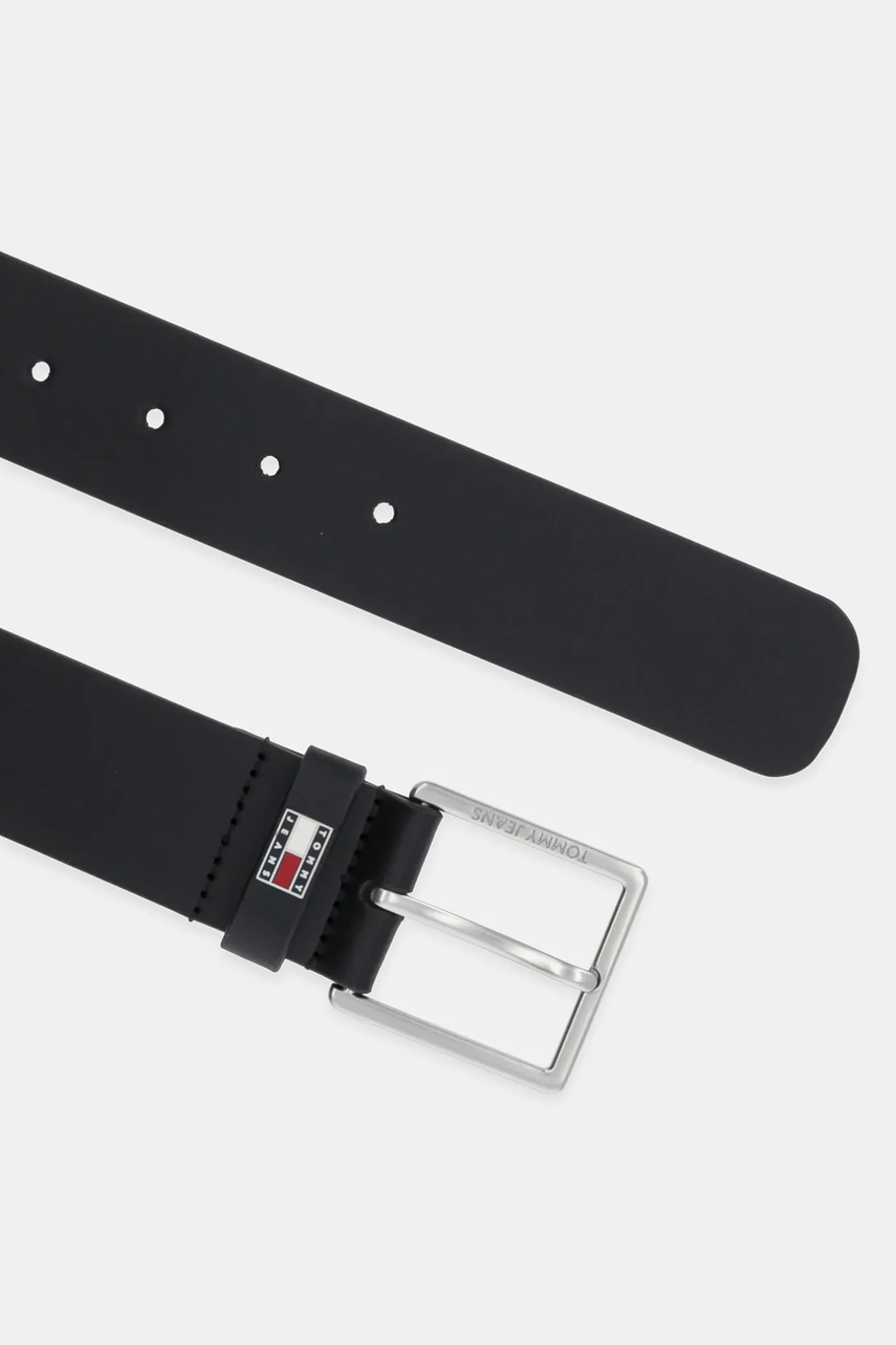 Кожаный ремень Tommy Jeans цвет чёрный AM0AM13416