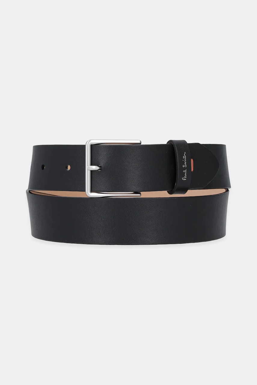 Paul Smith curea de piele culoarea negru, M1A-7946-NSTITC