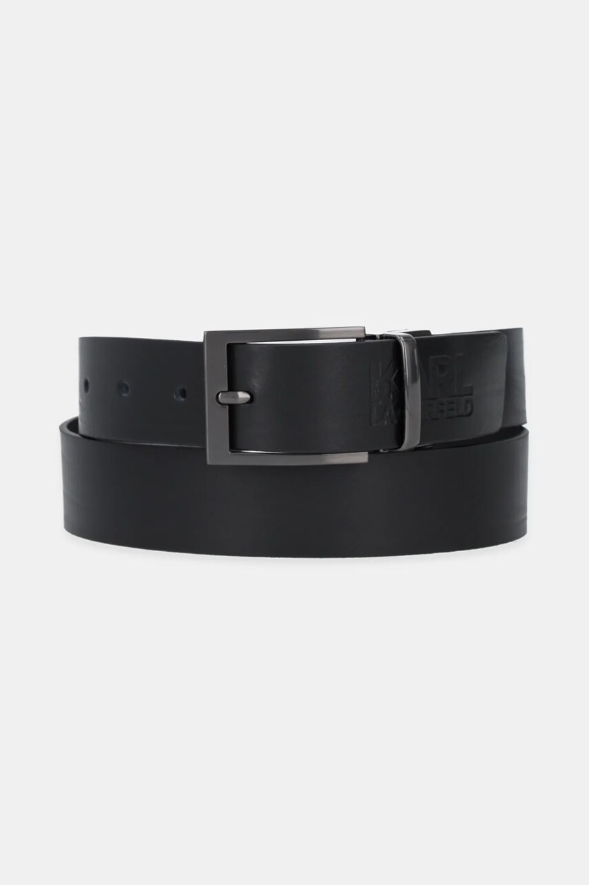 Karl Lagerfeld curea de piele culoarea negru, 553429.815300