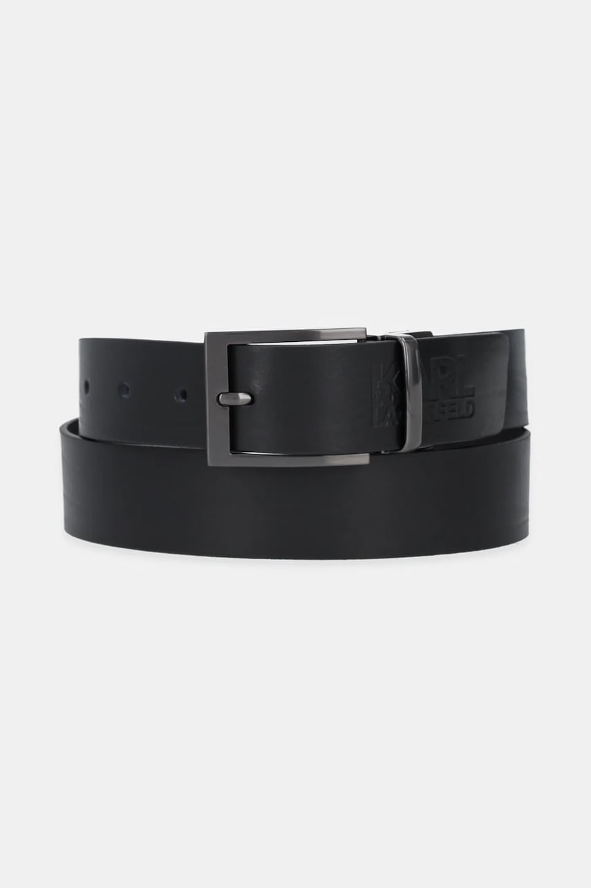 Karl Lagerfeld curea de piele culoarea negru, 553429.815300