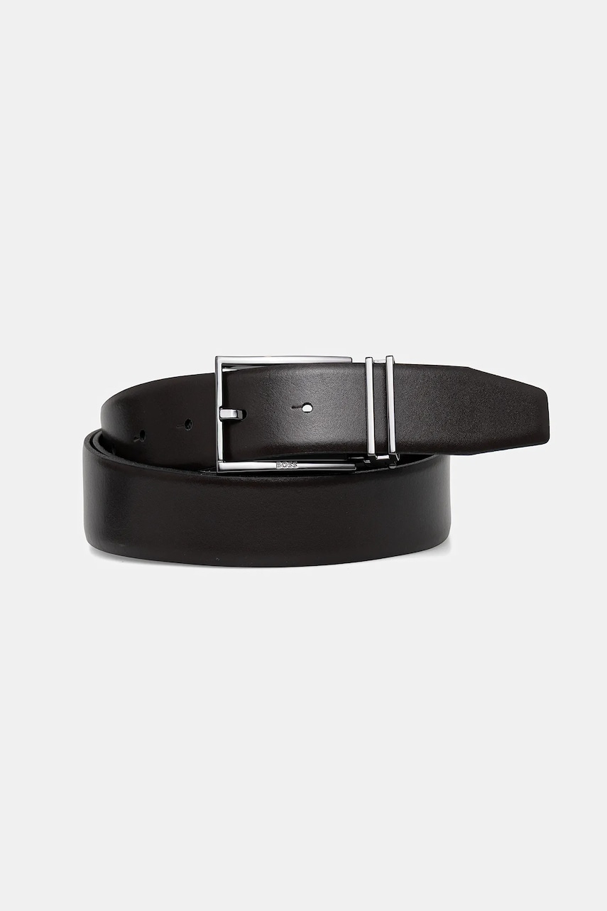 BOSS curea de piele culoarea negru, 50537099