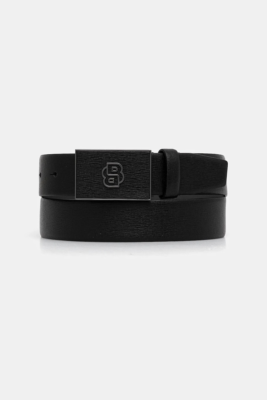 BOSS curea de piele culoarea negru, 50548350