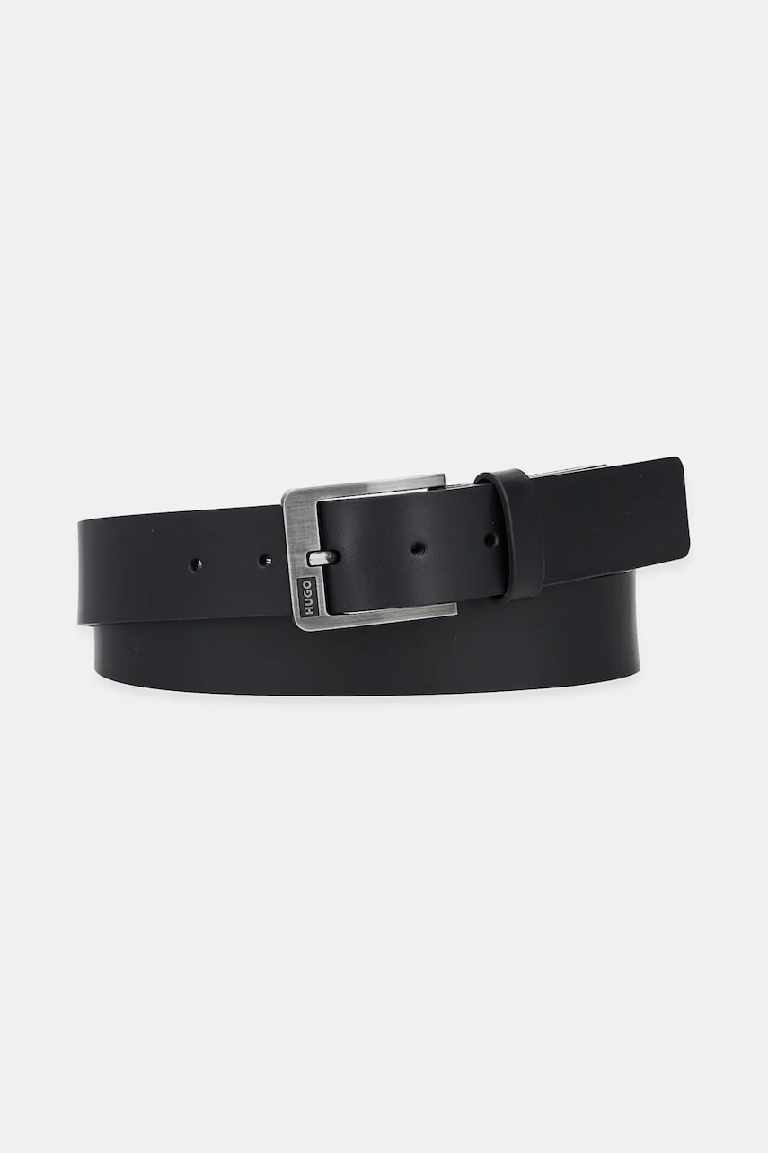 HUGO curea de piele culoarea negru, 50548366