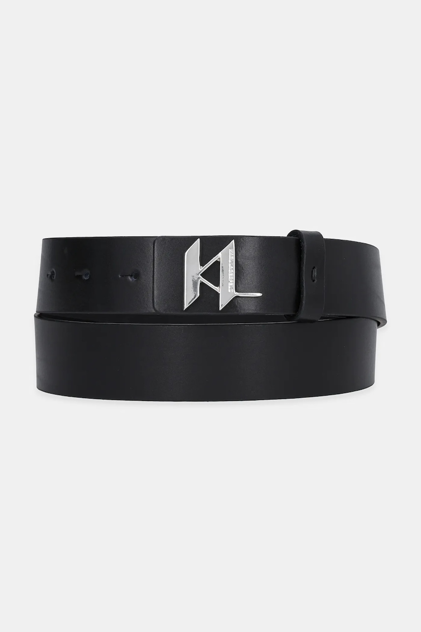 Karl Lagerfeld curea de piele culoarea negru, 554436.815300