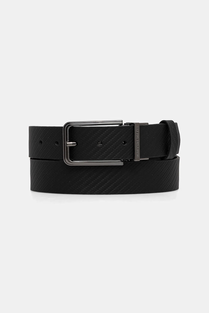 Karl Lagerfeld curea de piele culoarea negru, 554453.815302