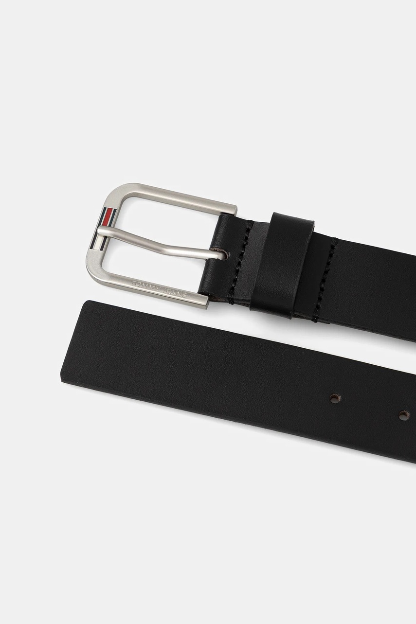 Кожаный ремень Tommy Jeans цвет чёрный AM0AM13686
