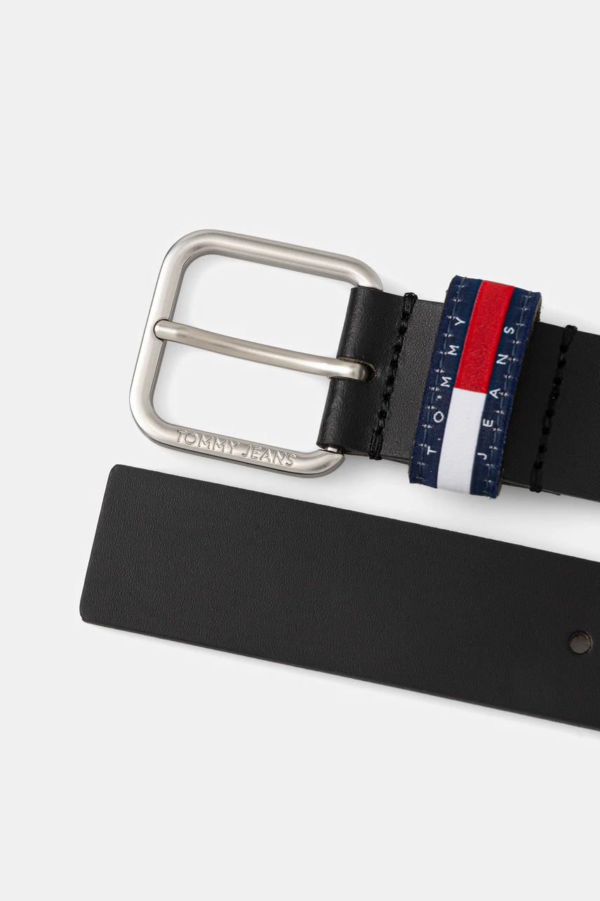 Кожаный ремень Tommy Jeans цвет чёрный AM0AM13688