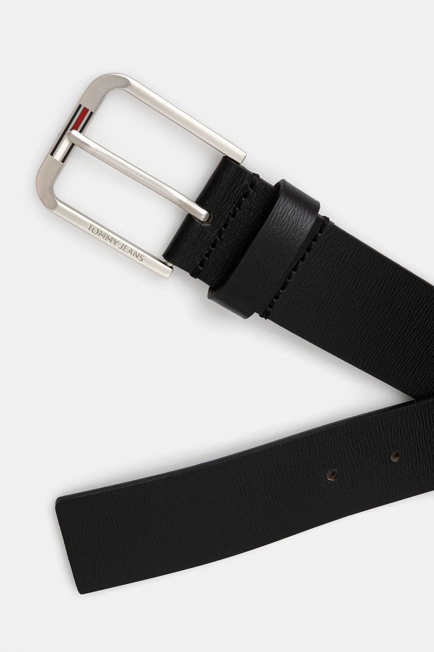 Кожаный ремень Tommy Jeans цвет чёрный AM0AM13690