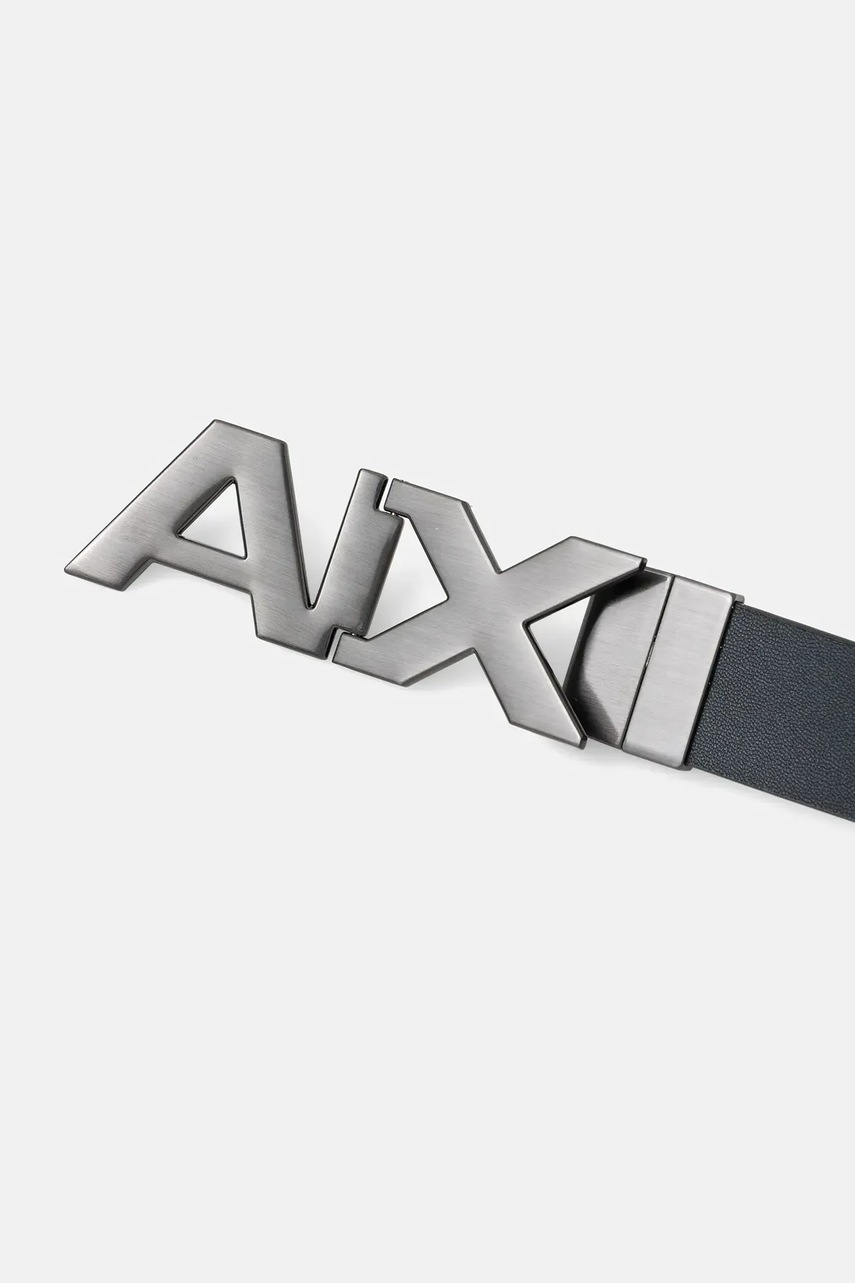 Двухсторонний кожаный ремень Armani Exchange цвет чёрный 951058 CC505 Двухсторонний кожаный ремень Armani Exchange цвет чёрный 951058 CC505