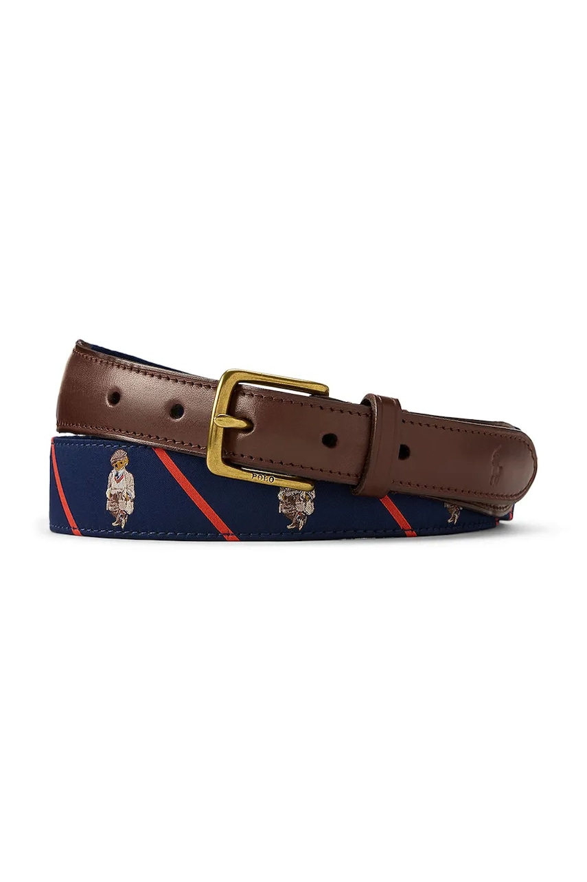 Levně Pásek Polo Ralph Lauren pánský, tmavomodrá barva, 405974641