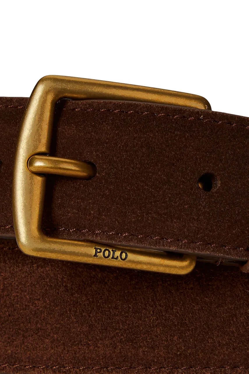 Замшевый ремень Polo Ralph Lauren цвет коричневый 405978787
