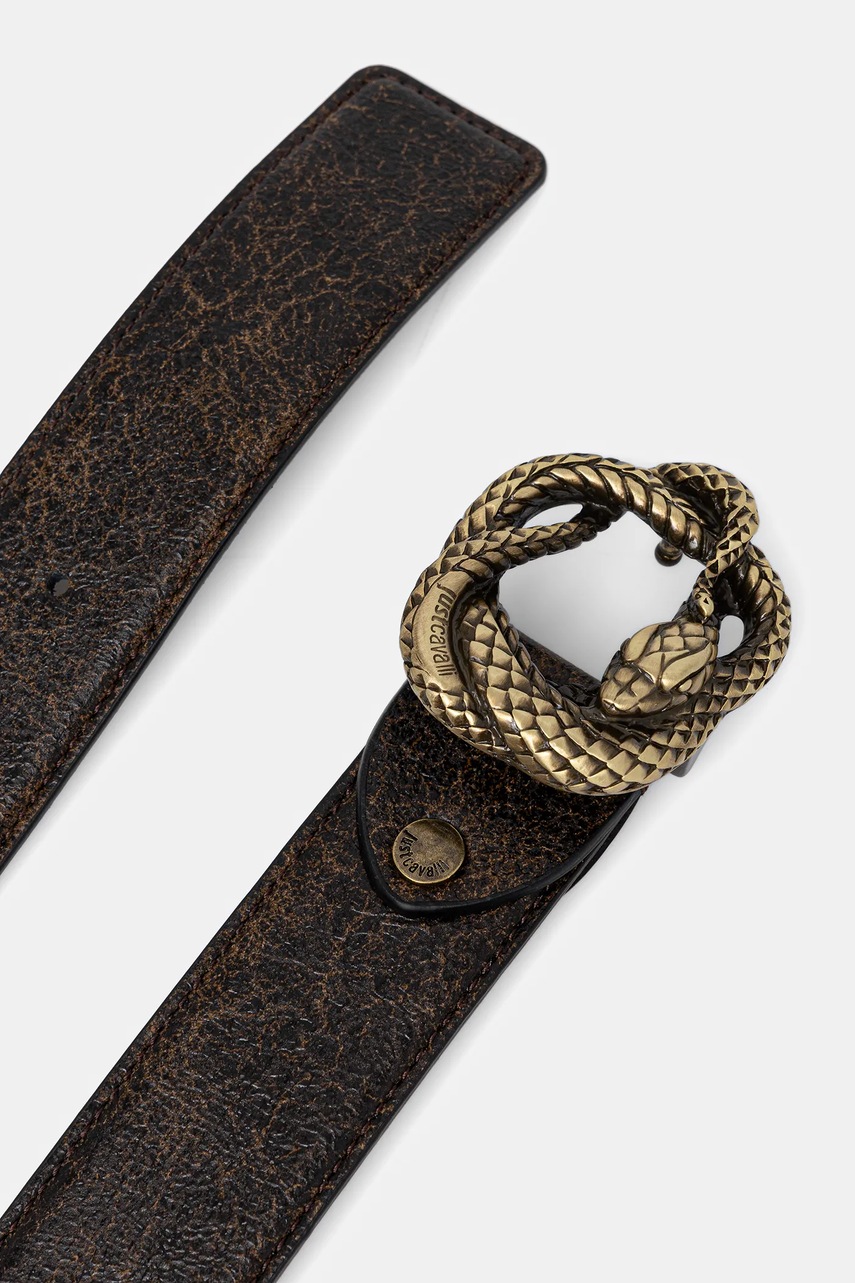 Кожаный ремень Just Cavalli цвет коричневый 79QA6F40 ZSD10