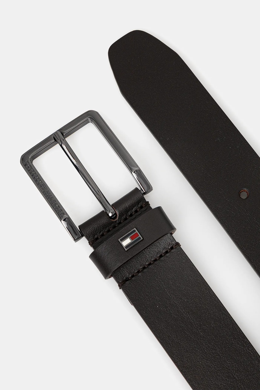 Кожаный ремень Tommy Hilfiger цвет коричневый AM0AM13755