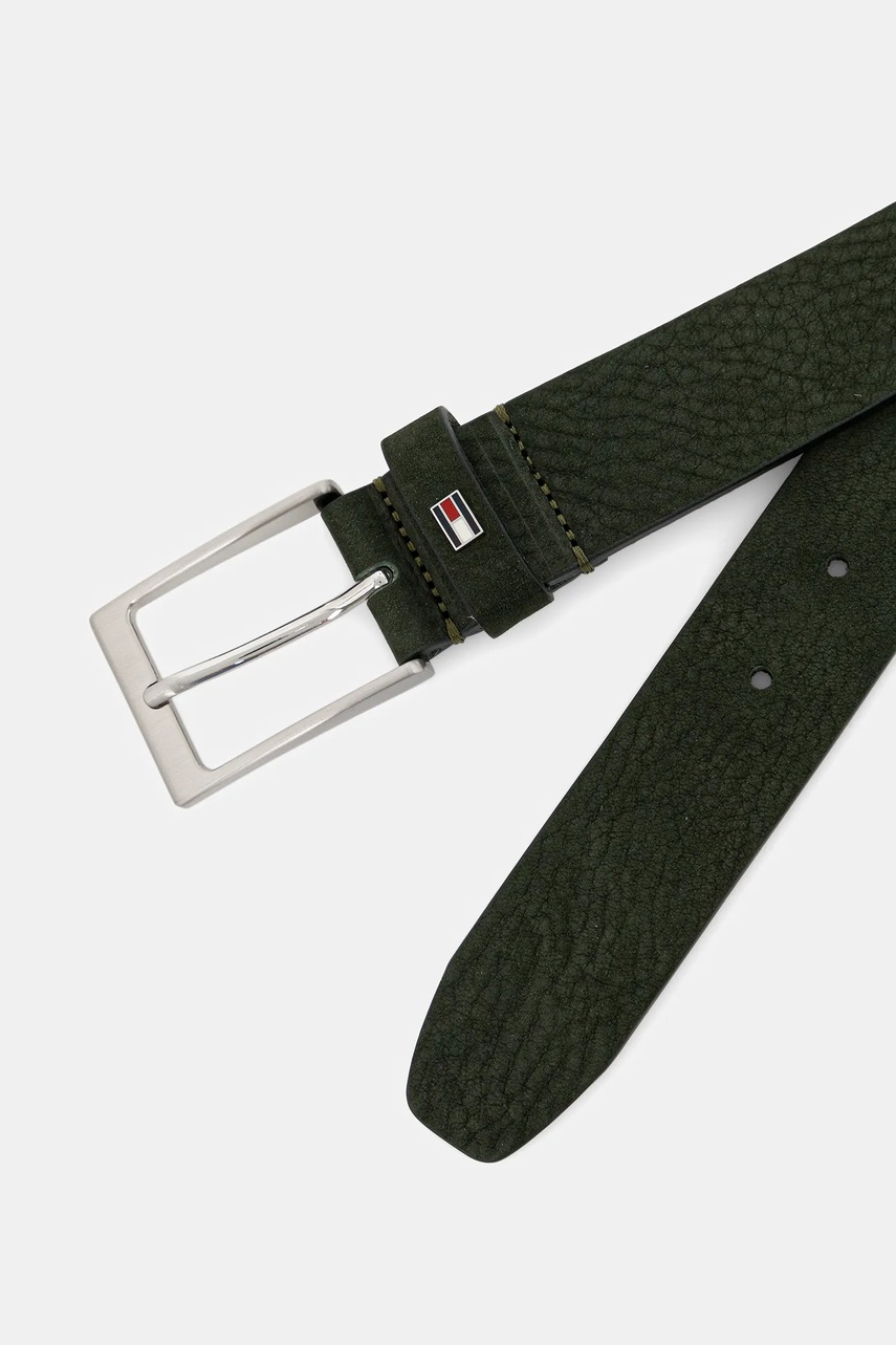 Замшевый ремень Tommy Hilfiger цвет зелёный AM0AM13754