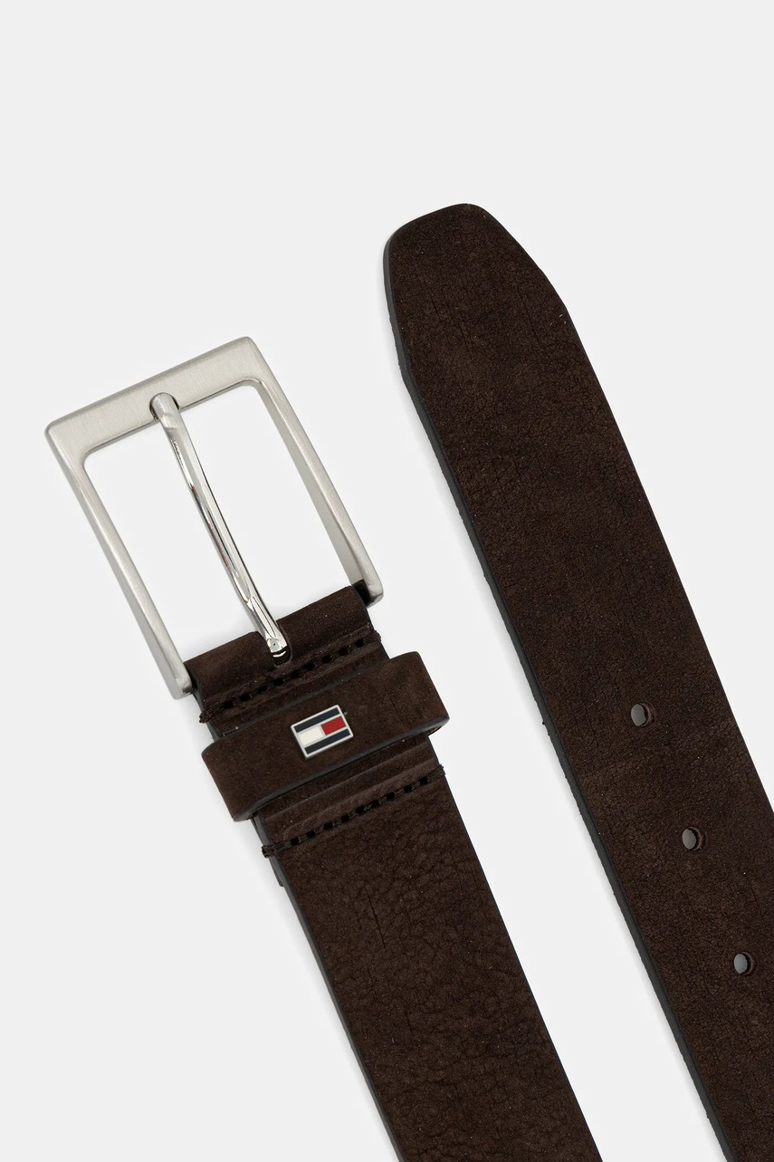 Замшевый ремень Tommy Hilfiger цвет коричневый AM0AM13754