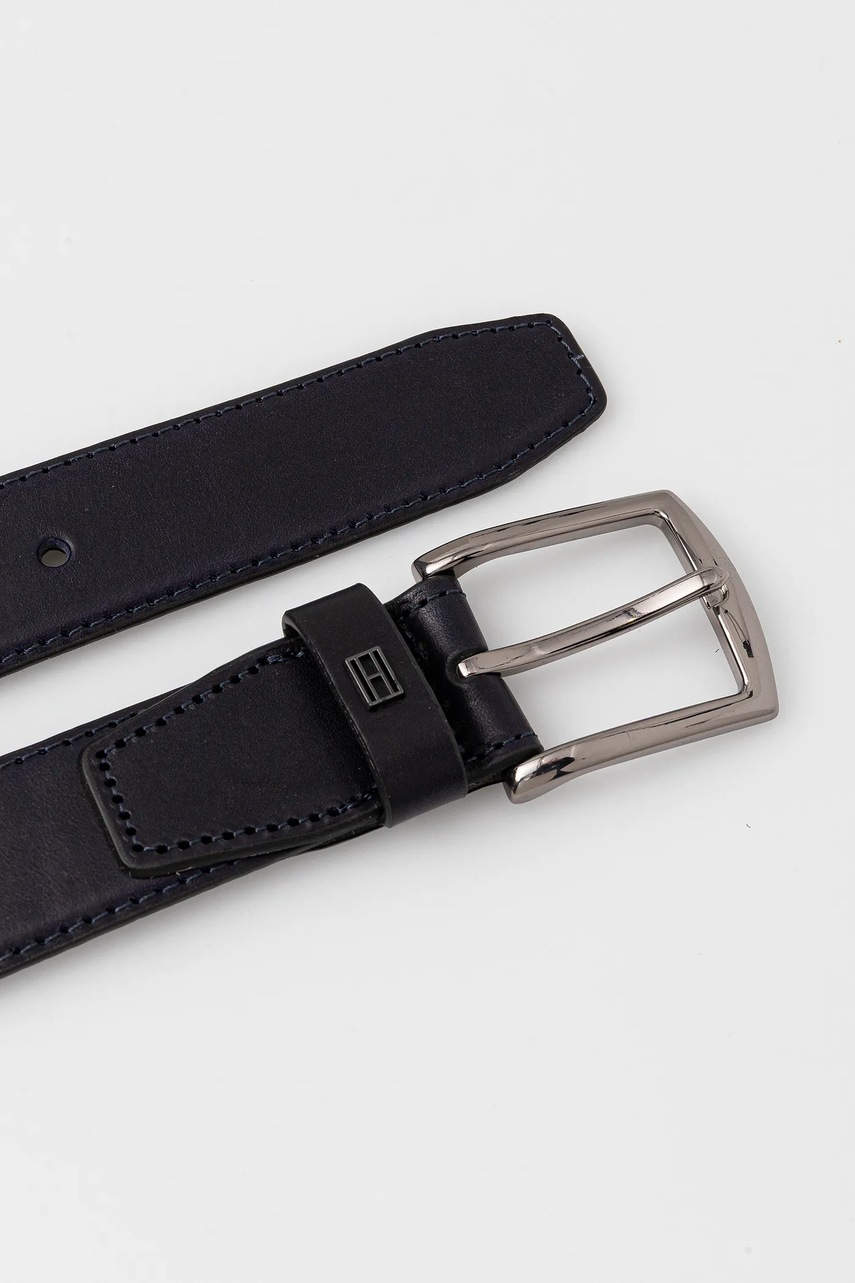 Кожаный ремень Tommy Hilfiger цвет синий AM0AM13767