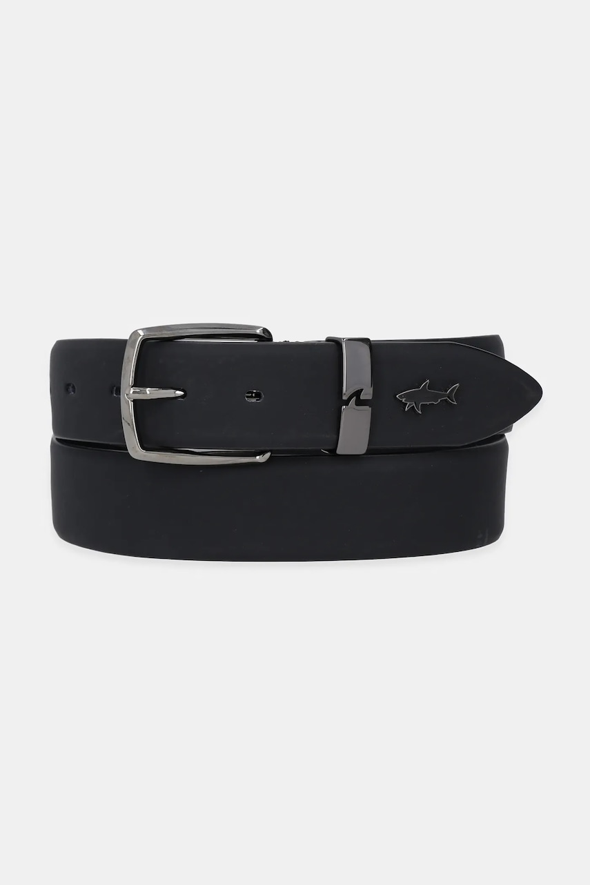 Paul&Shark curea de piele culoarea negru, 15316002