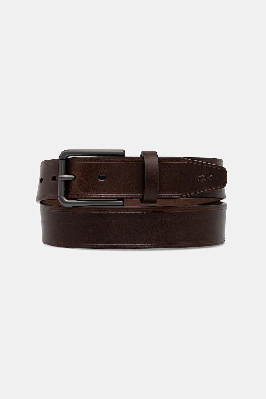 Paul&Shark curea de piele culoarea maro, 15316007