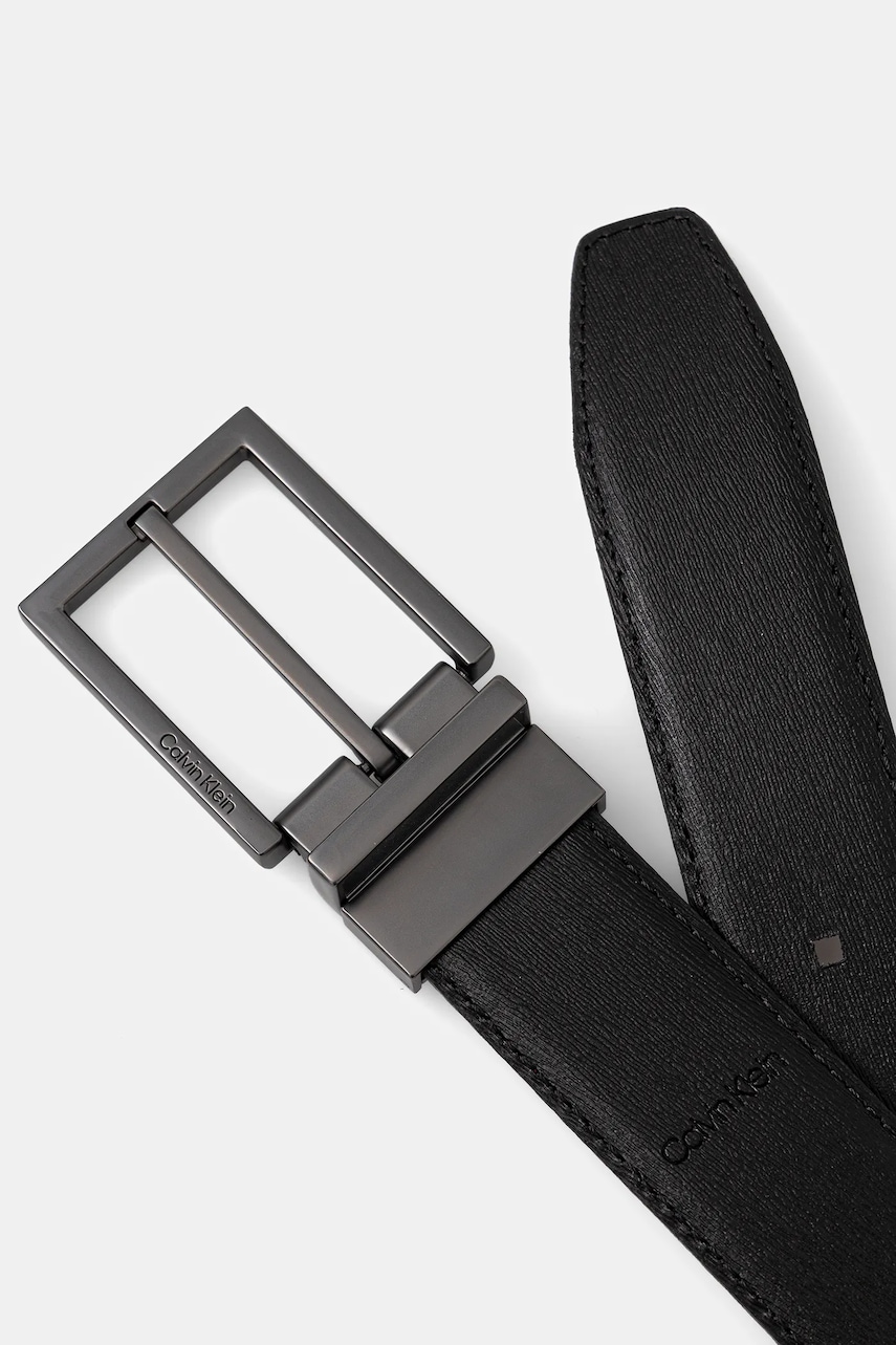 Двухсторонний кожаный ремень Calvin Klein цвет чёрный LV04D7045G