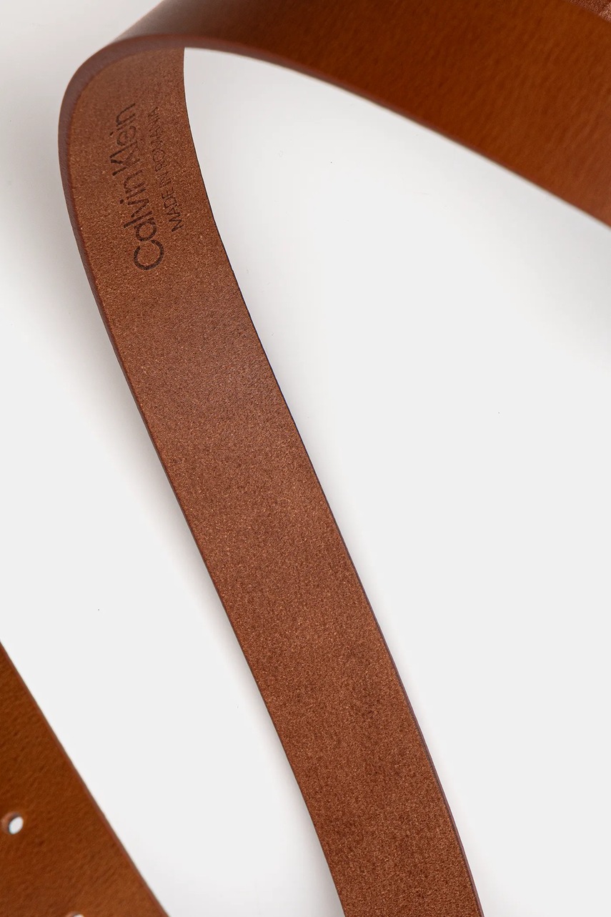 Кожаный ремень Calvin Klein цвет коричневый LV04D7047G