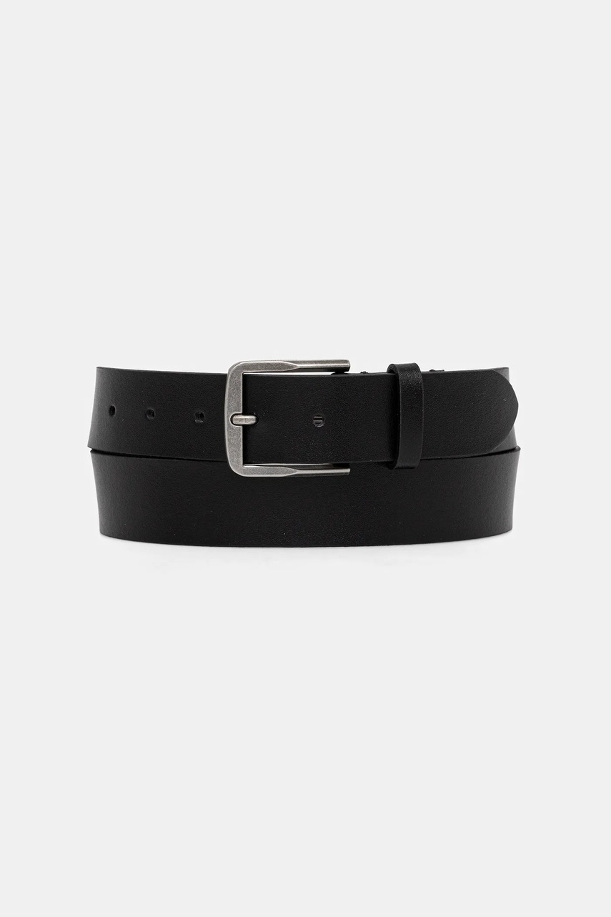 Levně Kožený pásek Calvin Klein pánský, černá barva, LV04D7055G