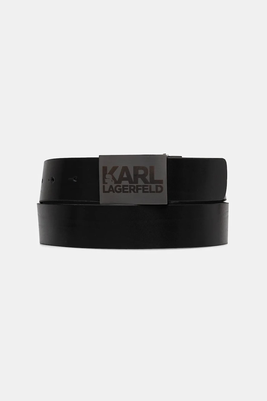 Karl Lagerfeld curea de piele culoarea negru