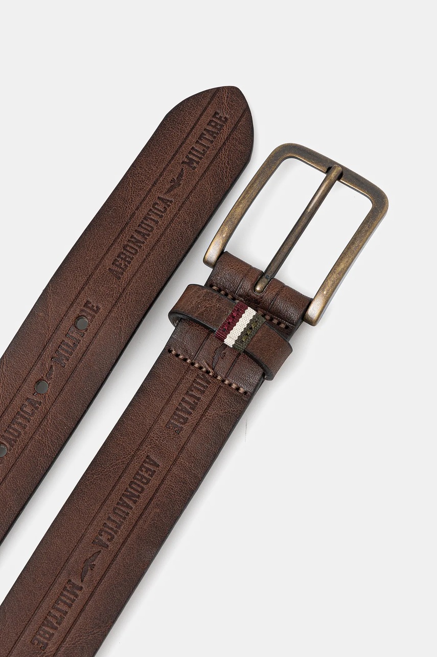 Кожаный ремень Aeronautica Militare цвет коричневый CP0262UPL00274