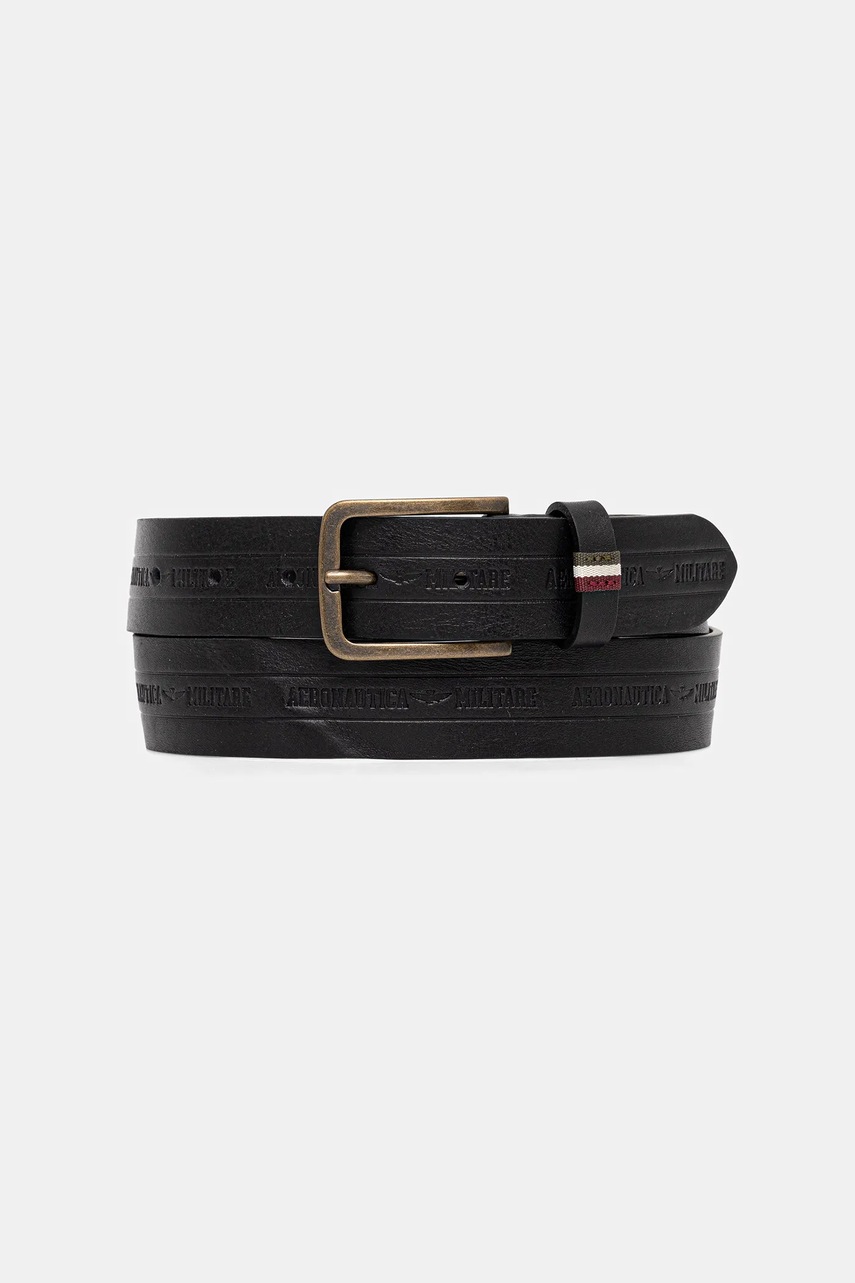 Aeronautica Militare curea de piele culoarea negru, CP0262UPL00274