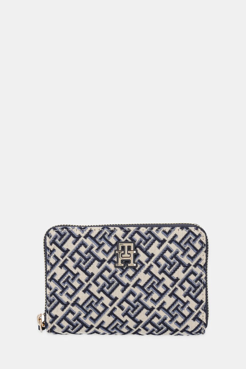 Levně Peněženka Tommy Hilfiger dámská, tmavomodrá barva, AW0AW17479
