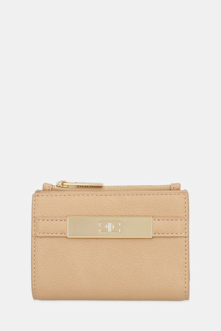 Elisabetta Franchi portofel culoarea bej, PF61A56E2