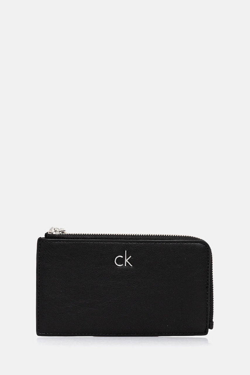 Levně Peněženka Calvin Klein dámská, černá barva, LV04F1032G