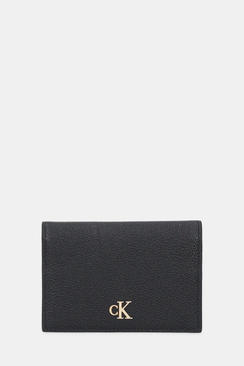 Levně Pouzdro na karty Calvin Klein černá barva, LV04F1063G