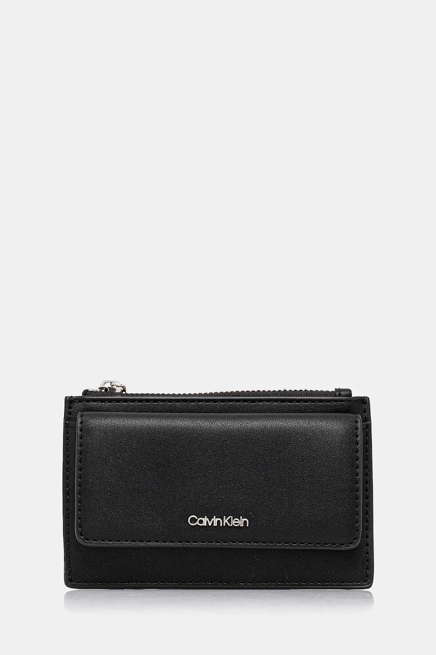 Levně Peněženka Calvin Klein dámská, černá barva, LV04F1028G