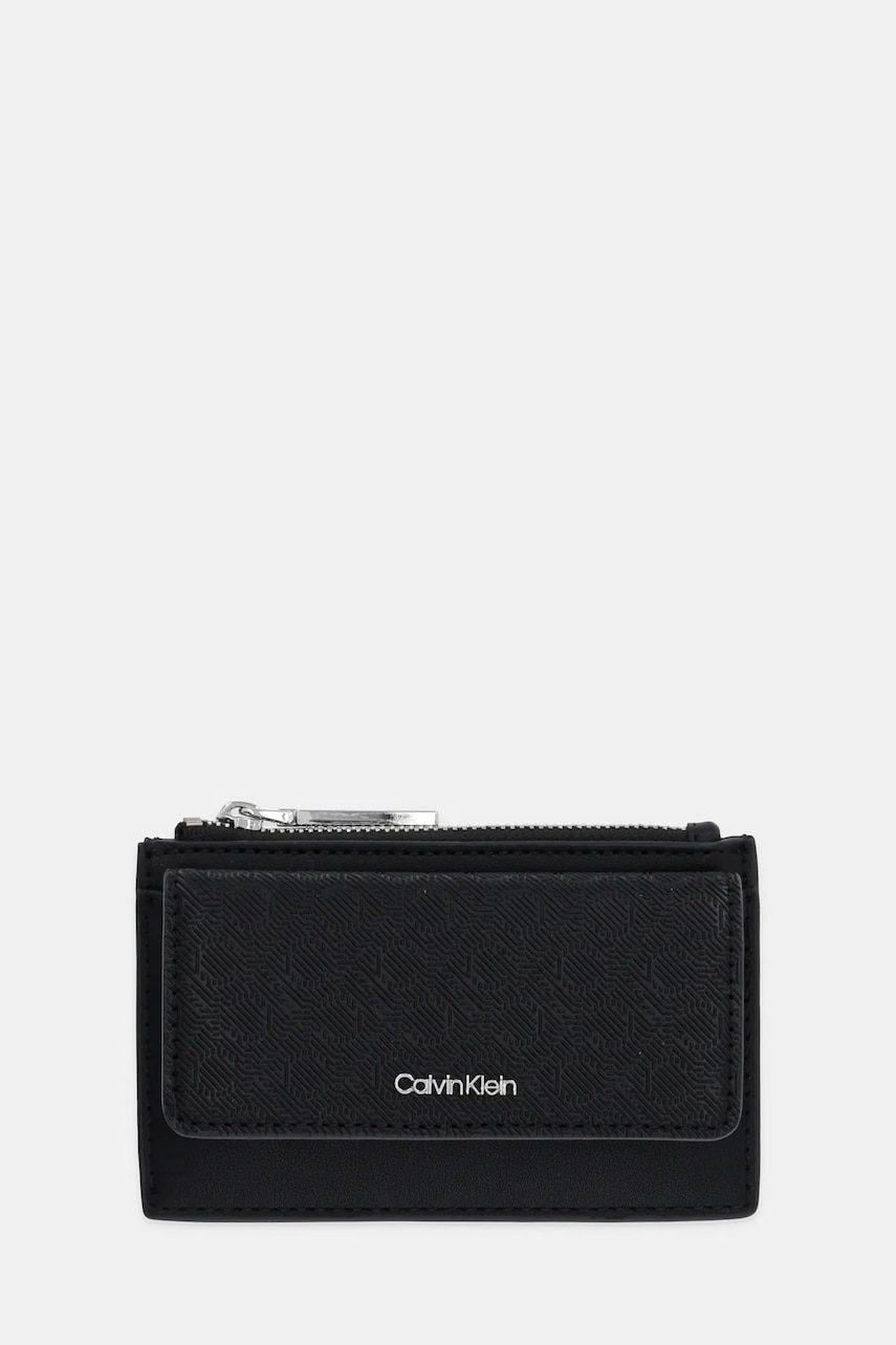 Levně Peněženka Calvin Klein dámská, černá barva, LV04F1036G