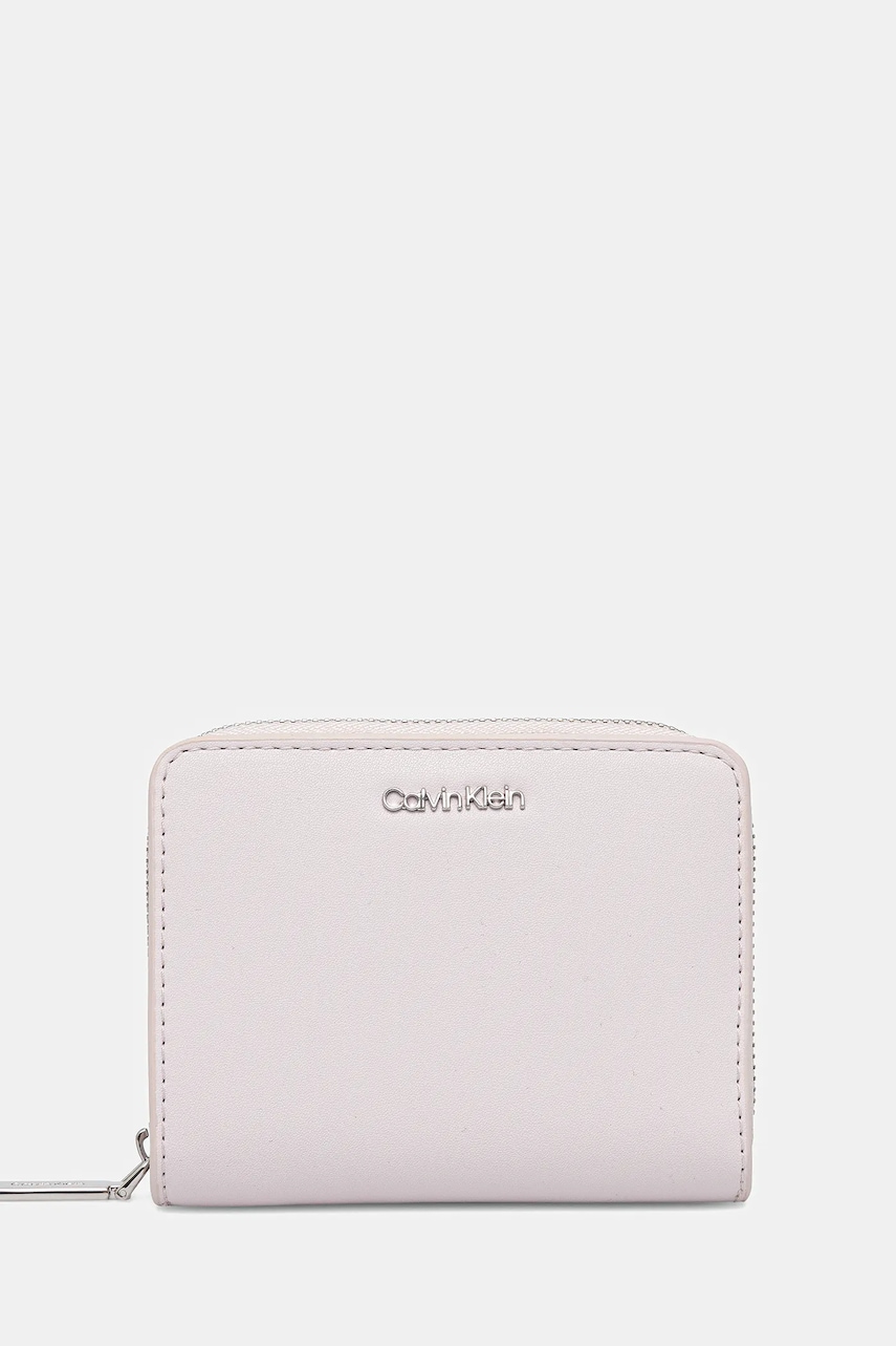 Levně Peněženka Calvin Klein dámská, fialová barva, LV04F1029G
