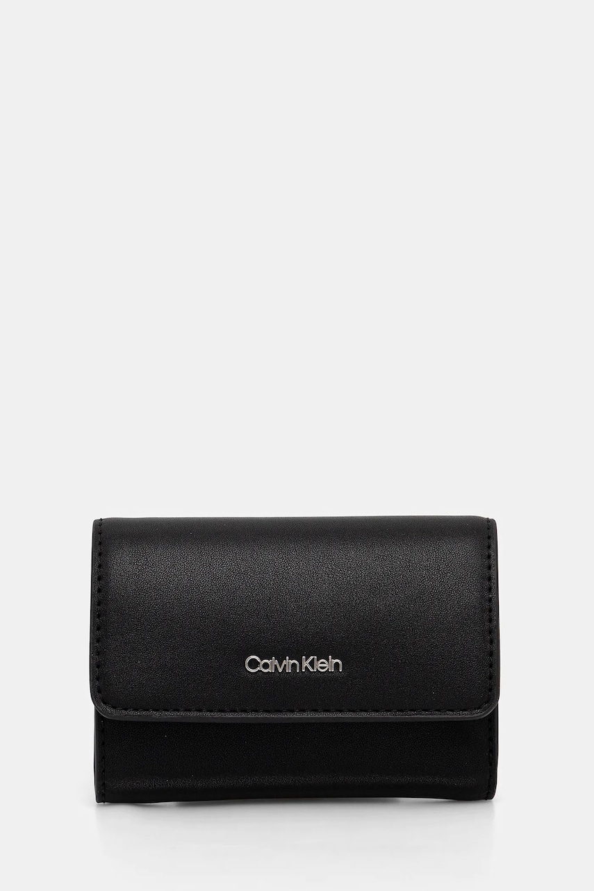 Levně Peněženka Calvin Klein dámská, černá barva, LV04F1030G