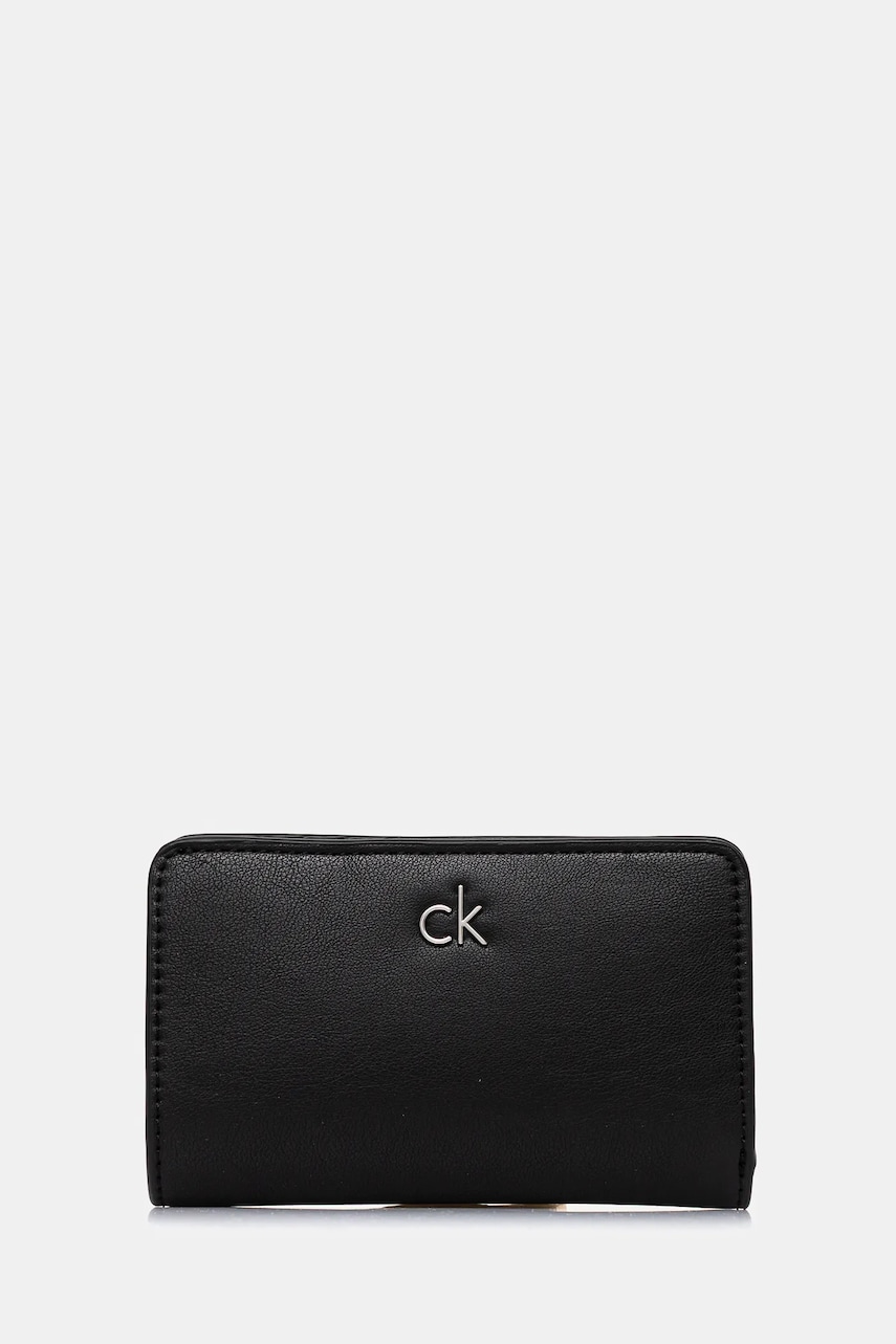 Levně Peněženka Calvin Klein dámská, černá barva, LV04F1033G