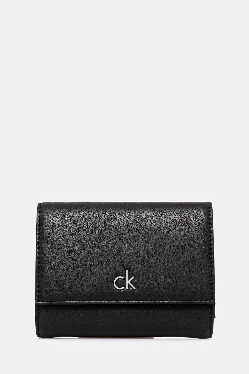 Levně Peněženka Calvin Klein dámská, černá barva, LV04F1035G