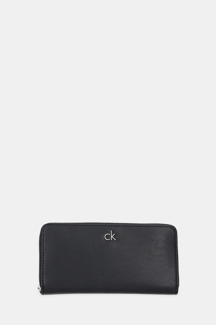 Levně Peněženka Calvin Klein dámská, černá barva, LV04F1034G