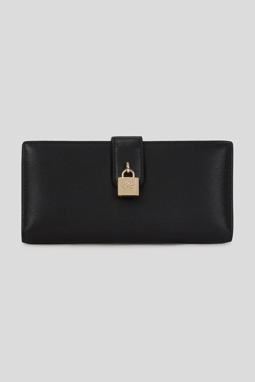 Karl Lagerfeld portofel de piele culoarea negru, A3W32040