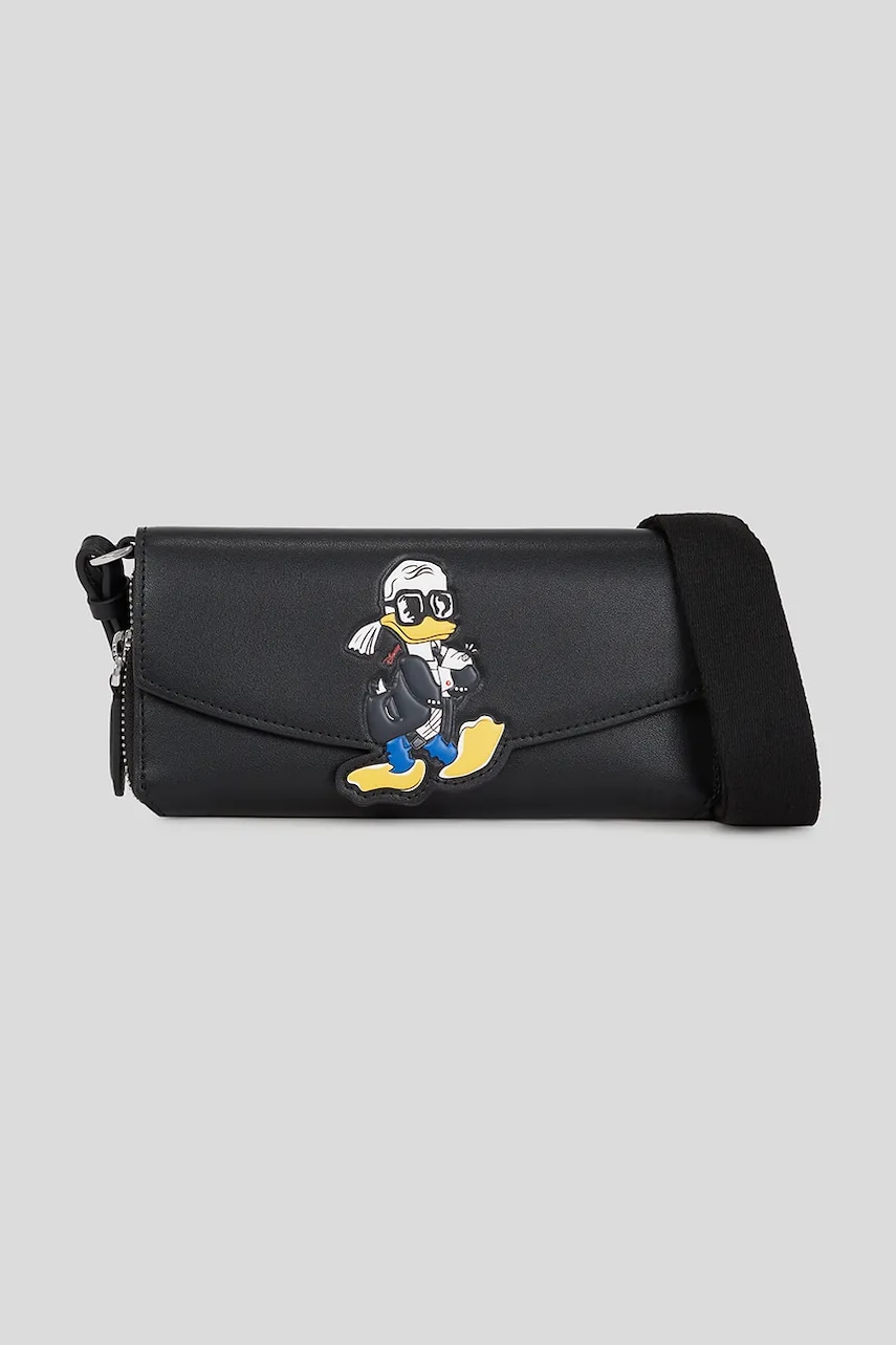 Karl Lagerfeld portofel de piele KL X DISNEY culoarea negru, A3W32079