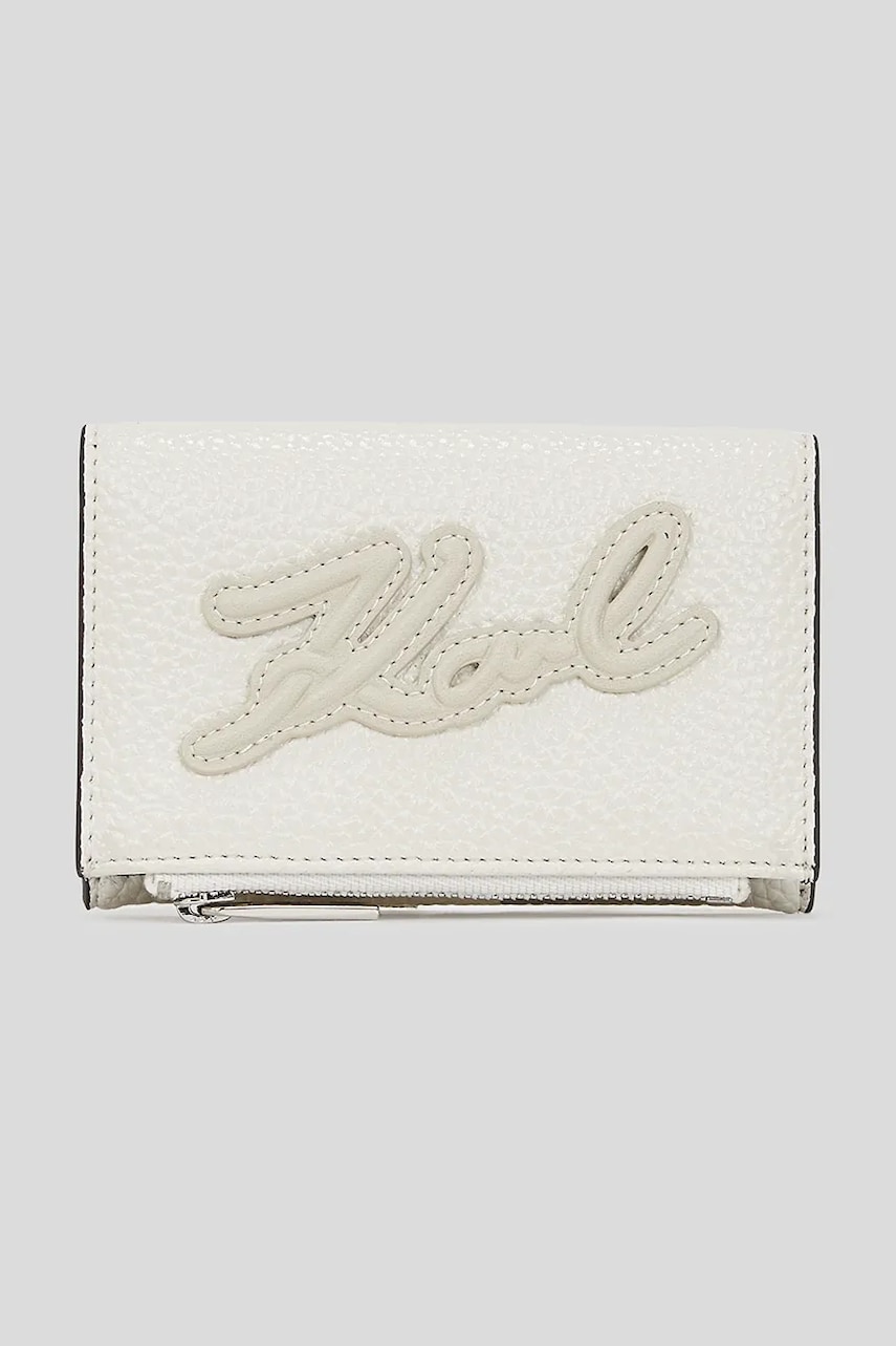 Karl Lagerfeld portofel culoarea alb, A3W32093