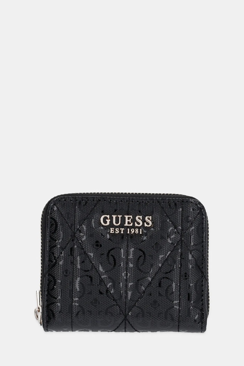 Levně Peněženka Guess ALDINA dámská, černá barva, SWGG96 63137